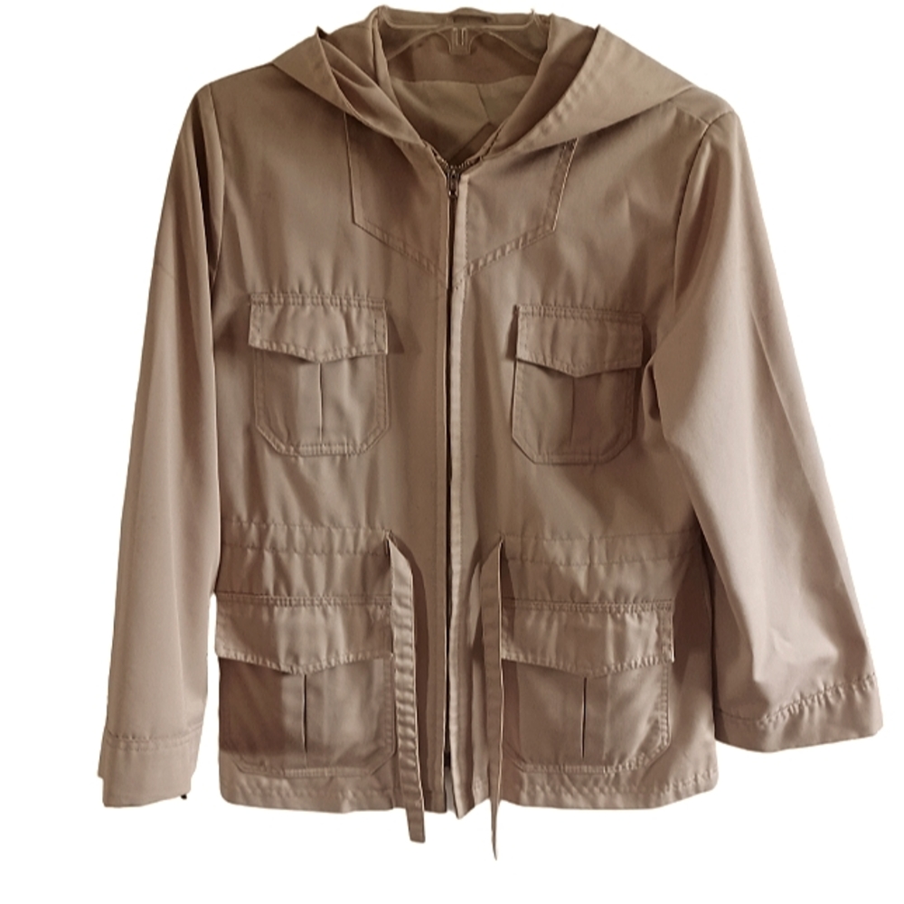 Time Out water repellent utility style jacket  Size 11 tan
